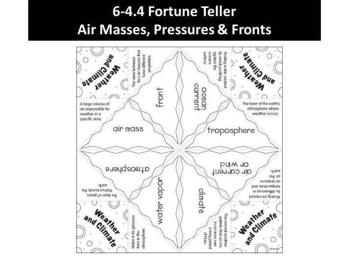 Air masses and fronts worksheet