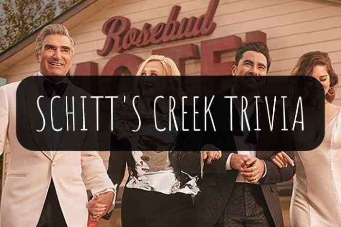 Schitts creek trivia questions and answers