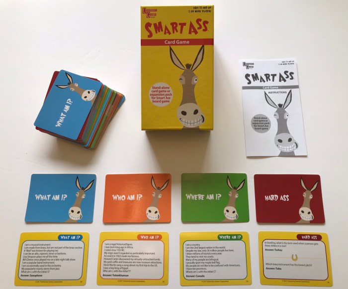 Smartass board game questions and answers