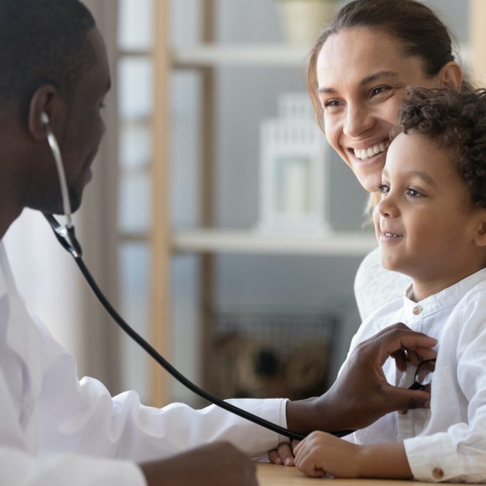 A nurse provides a medical interpreter to convey discharge instructions