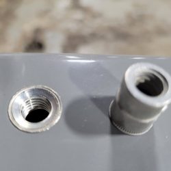 Threaded rivets rivnuts are commonly used to