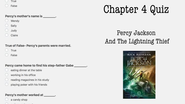 Percy jackson chapter 8 questions and answers