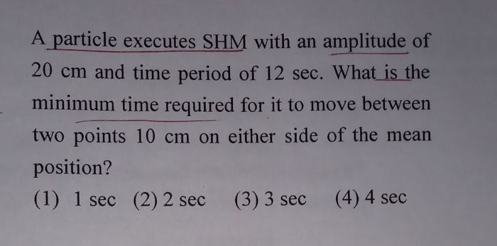 If a particle undergoes shm with amplitude 0.18